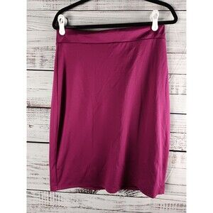 Jupe De Abby Midi Skirt Women's  Large Pink Pull-On Lined Elastic Waist